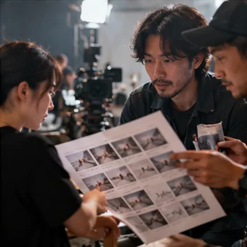 影像素材整理方法的写实影视工作场景